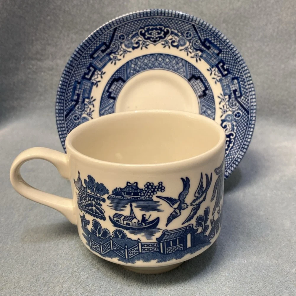 Blue Willow Churchill Coffee Cup Made in England